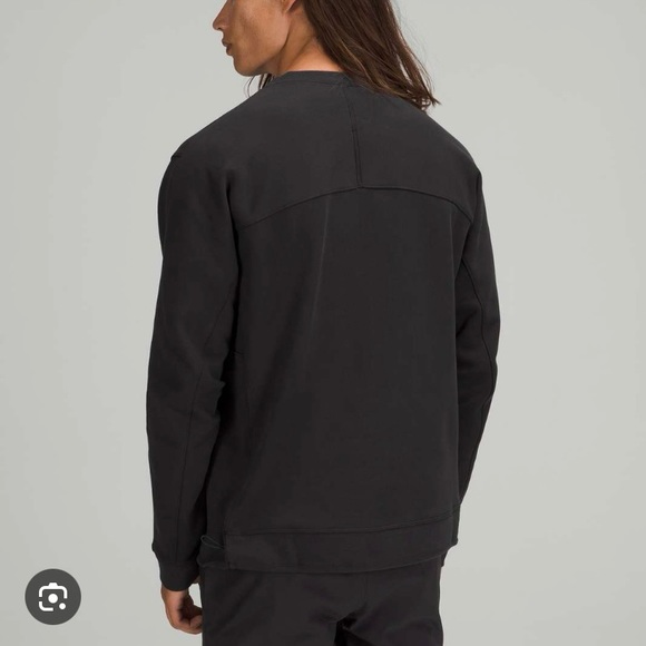 Lululemon Athletica Black French Terry Oversized Long Sleeve Crew - Picture 3 of 14